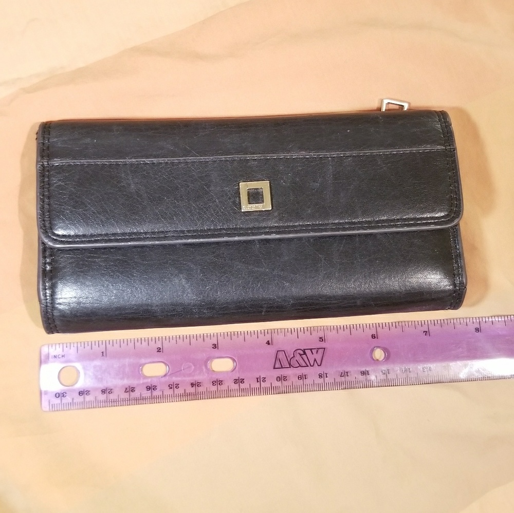 LODIS Leather Checkbook Clutch Wallet